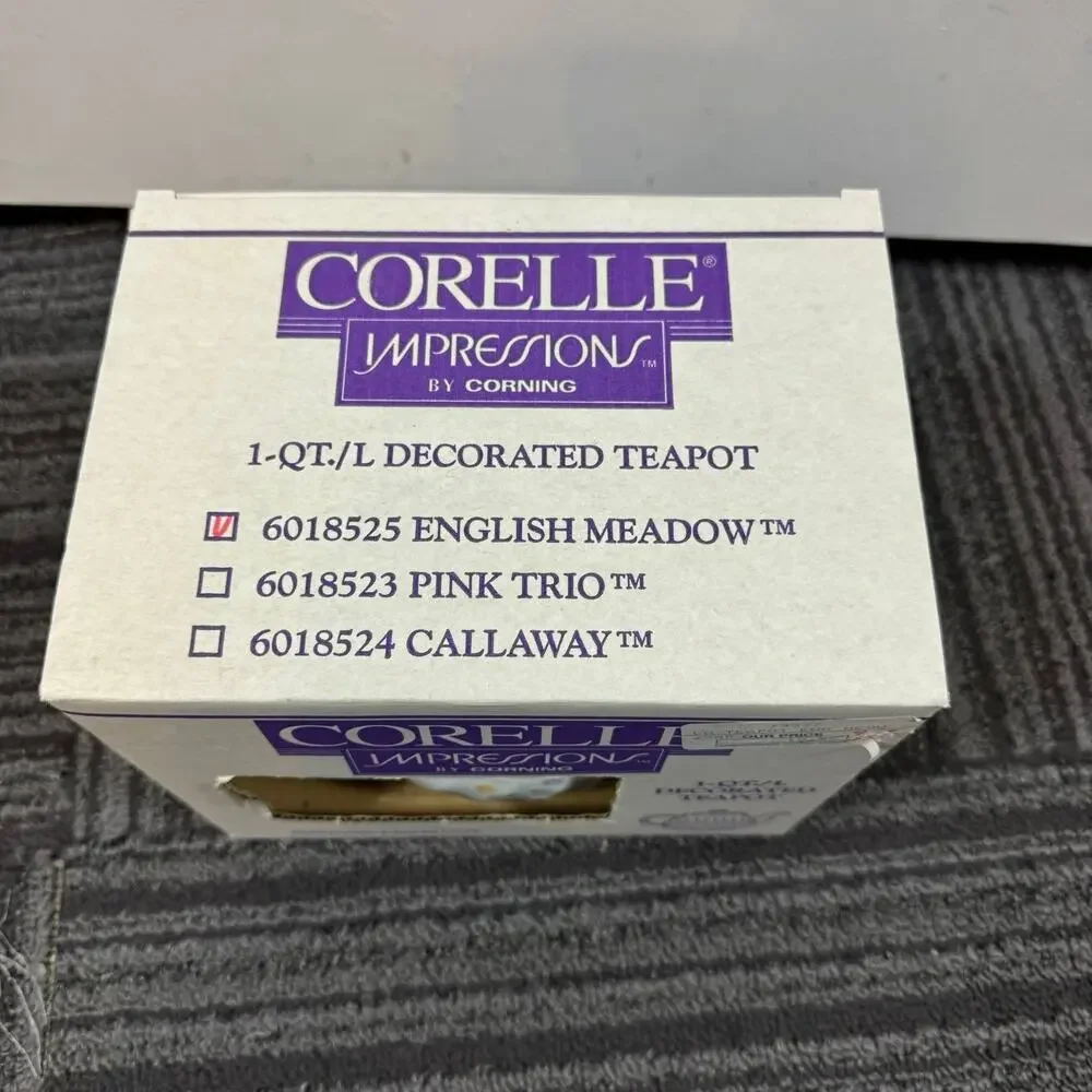 Corelle Impressions by Corning “English Meadow” 1-Quart Decorated Teapot | Vinta